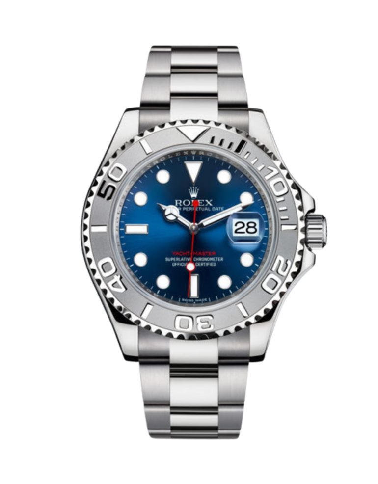 Rolex Yacht-Master Stainless Steel & Platinum Blue Cadran
