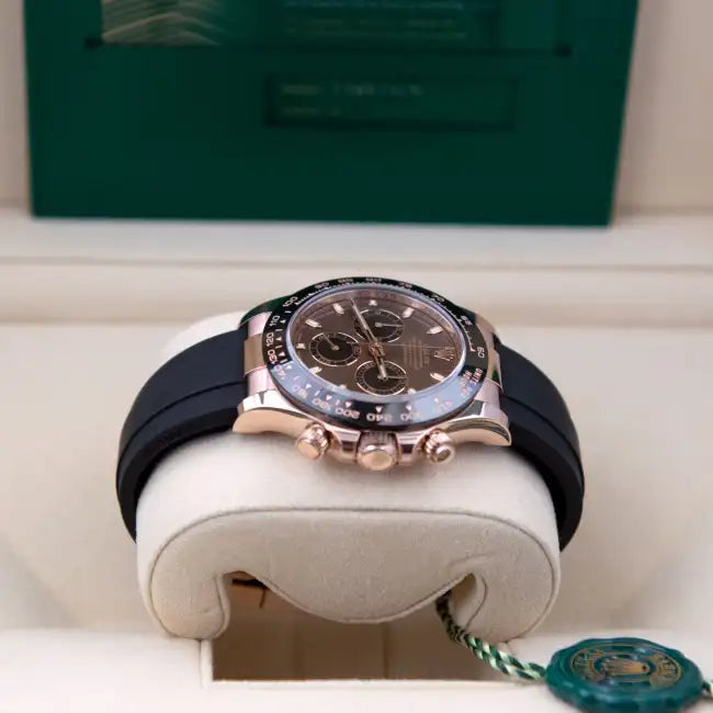 Rolex Daytona Rose Gold with chocolate Dial Black Ceramic Bezel Oyste